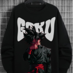 Anime Warrior Black Sweatshirt (Goku-Inspired)