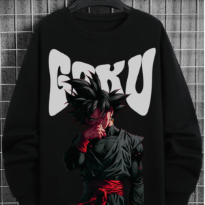 Anime Warrior Black Sweatshirt (Goku-Inspired)